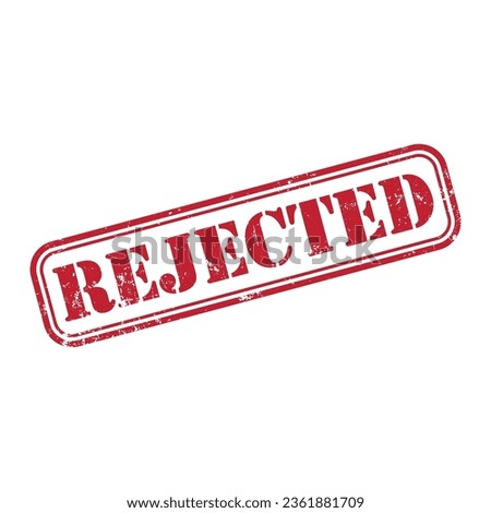 Rejected stamp. Rejected square grunge sign. Rejected red rubber grunge stamp vector illustration