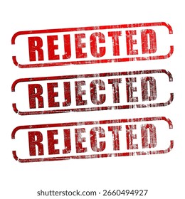 rejected stamp vector design set
