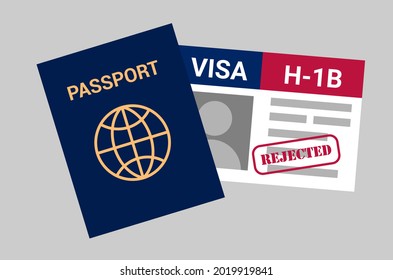 Rejected USA viza H-1B. Visa in the United States temporary work for foreign skilled workers in specialty occupation.