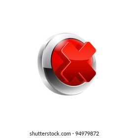 Rejected vector button.