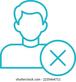 Icono vector rechazado. Se puede usar para imprimir, móviles y aplicaciones web.