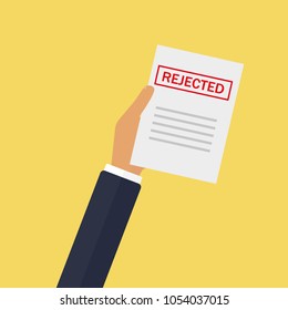 rejected vector icon flat design