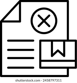Rejected Vector Line Icon Design