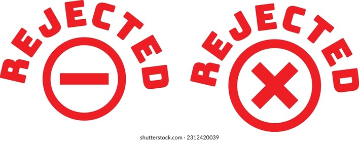Rejected vector Stamp. Rejected Rubber Grunge Stamp Seal Vector Illustration 