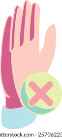 Rejection Icon - Flat Color Style - People Pleaser Theme