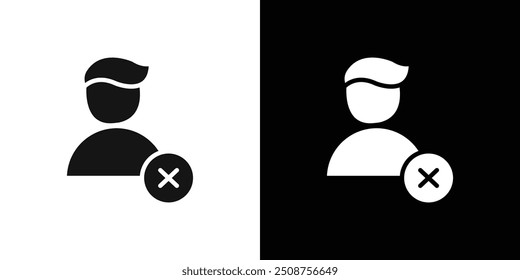 Rejection icon Flat fill set collection