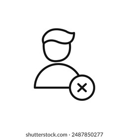 Rejection logo sign vector outline