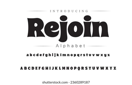 Rejoin Font. Alphabet. Script. Typeface. Label .Vintage typeface. For labels and different type designs