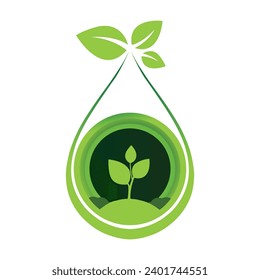 A rejuvenating health or nature logo: a single flower, six leaves (three at the top, three near the mid-bottom), surrounded by three green circles, embodying vitality and harmony.