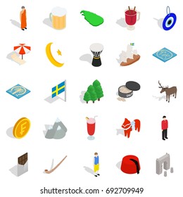 Rejuvenescence icons set. Isometric set of 25 rejuvenescence vector icons for web isolated on white background