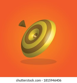 relalistisches Schild 3d Logo, goldene Farbe, Elementdesign, Vektorgrafik