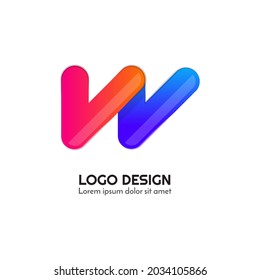 related design logo with colorful geometric shapes vector