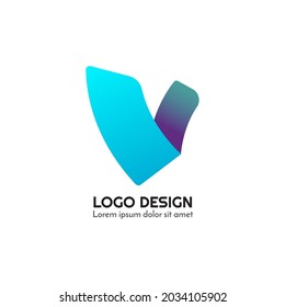 related design logo with colorful geometric shapes vector