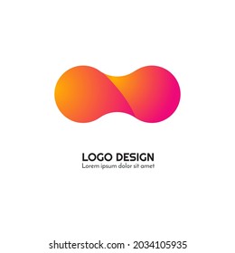 related design logo with colorful geometric shapes vector