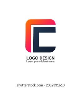 related design logo with colorful geometric shapes vector