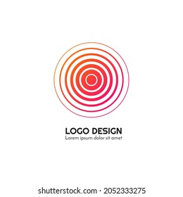 related design logo with colorful geometric shapes vector