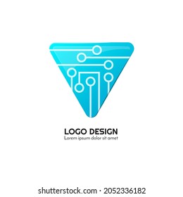 related design logo with colorful geometric shapes vector