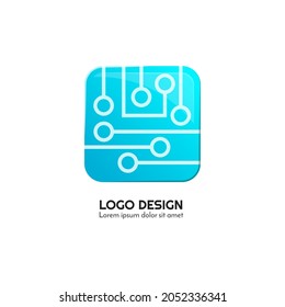 related design logo with colorful geometric shapes vector