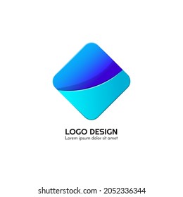 related design logo with colorful geometric shapes vector
