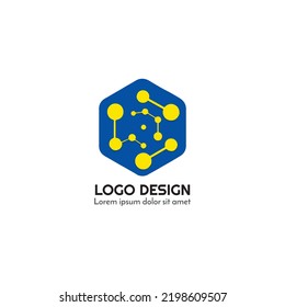 related design logo with colorful geometric shapes vector