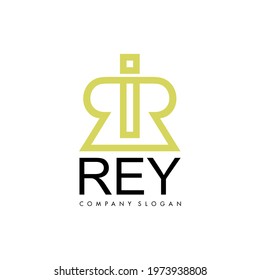 related design logo with creative R rey text vector
