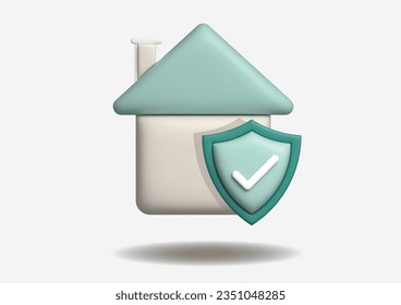 related to insurance. 3d Vector illustration.