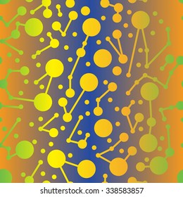 Related lines circles. Simple seamless geometrical ornament pattern. Vector illustration.