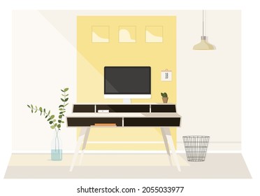 related livingroom background vector illustration