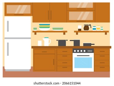 ilustración de vector de cocina moderna relacionada
