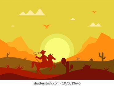 related silhouette gaucho vector illustration