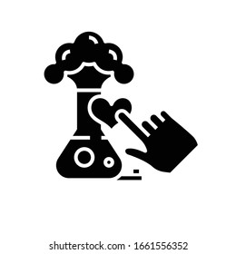 Relation black icon, concept illustration, vector flat symbol, glyph sign.