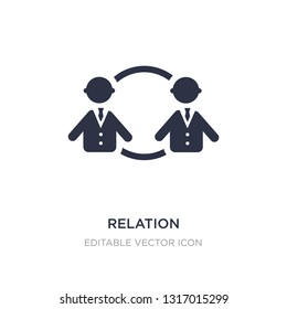 relation icon on white background. Simple element illustration from People concept. relation icon symbol design.