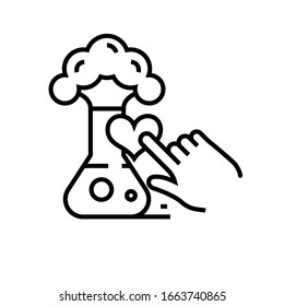 Relation line icon, concept sign, outline vector illustration, linear symbol.