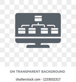 Relational database management system icon. Trendy flat vector Relational database management system icon on transparent background from Technology collection. High quality filled Relational database