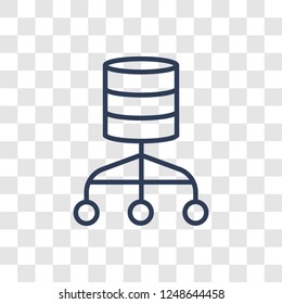 Relational database management system icon. Trendy linear Relational database management system logo concept on transparent background from Technology collection