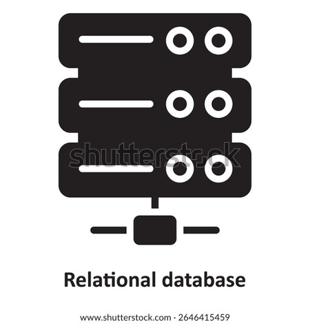 Relational database Vector Icon which can easily modify or edit

