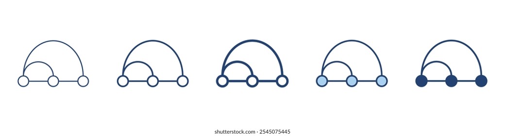 Icono de gráfico relacional Conjunto de símbolos colección