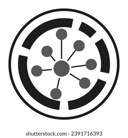 Relations diagram icon. Vector illustration. EPS 10.