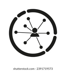 Icono de diagrama de relaciones. Ilustración vectorial. EPS 10.