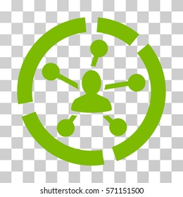 Relations Diagram icon. Vector illustration style is flat iconic symbol, eco green color, transparent background. Designed for web and software interfaces.