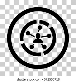 Relations Diagram icon. Vector illustration style is flat iconic symbol, black color, transparent background. Designed for web and software interfaces.