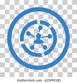 Relations Diagram icon. Vector illustration style is flat iconic symbol, cobalt color, transparent background. Designed for web and software interfaces.
