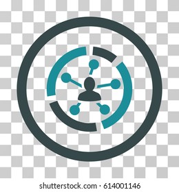 Relations Diagram icon. Vector illustration style is flat iconic bicolor symbol, soft blue colors, transparent background. Designed for web and software interfaces.