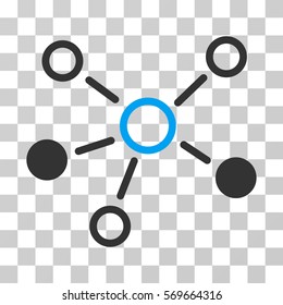Relations icon. Vector illustration style is flat iconic bicolor symbol, blue and gray colors, transparent background. Designed for web and software interfaces.