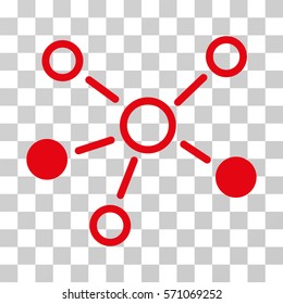 Relations icon. Vector illustration style is flat iconic symbol, red color, transparent background. Designed for web and software interfaces.