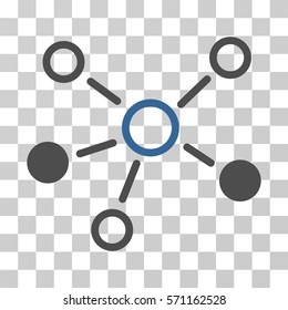 Relations icon. Vector illustration style is flat iconic bicolor symbol, cobalt and gray colors, transparent background. Designed for web and software interfaces.