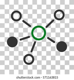 Relations icon. Vector illustration style is flat iconic bicolor symbol, green and gray colors, transparent background. Designed for web and software interfaces.