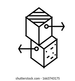 Relations line icon, concept sign, outline vector illustration, linear symbol.