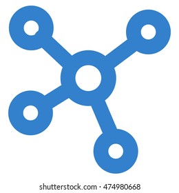 Relations vector icon. Style is contour flat icon symbol, cobalt color, white background.