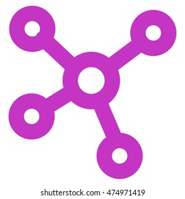 Relations vector icon. Style is outline flat icon symbol, violet color, white background.